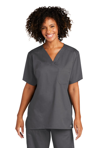 CDR | WonderWink® Unisex WorkFlex™ Chest Pocket V-Neck Top (WW3160)