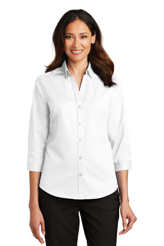 CDR | Port Authority® Ladies 3/4-Sleeve SuperPro™ Twill Shirt (L665)
