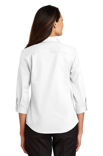 CDR | Port Authority® Ladies 3/4-Sleeve SuperPro™ Twill Shirt (L665)