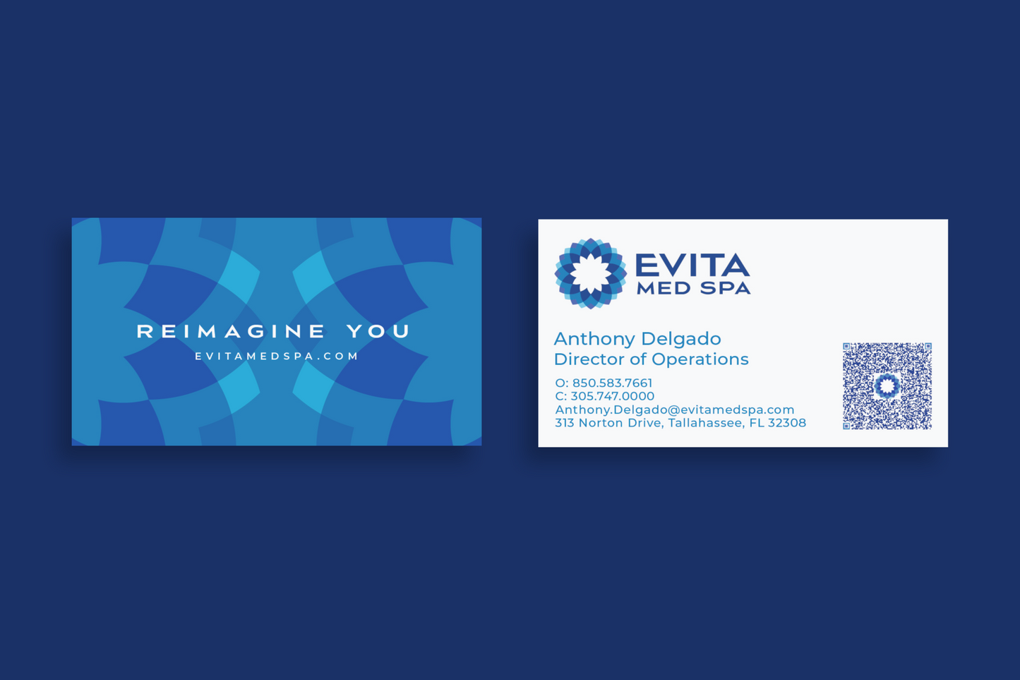 Evita Med Spa Premium Business Cards