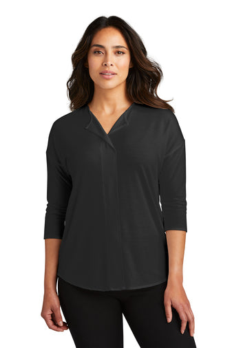CDR | Port Authority® Ladies Concept 3/4-Sleeve Soft Split Neck Top (LK5433)